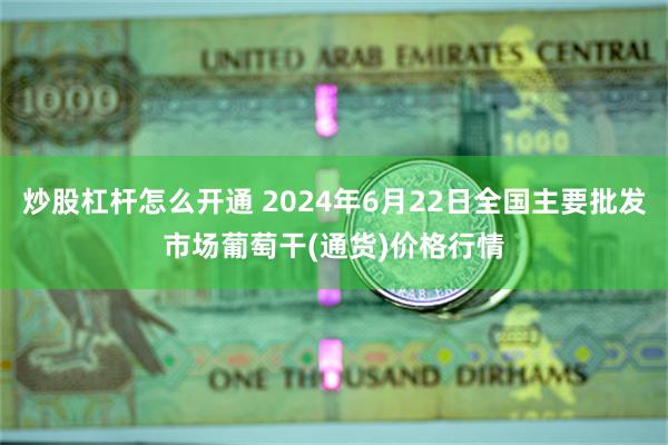 炒股杠杆怎么开通 2024年6月22日全国主要批发市场葡萄干(通货)价格行情