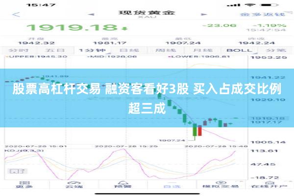 股票高杠杆交易 融资客看好3股 买入占成交比例超三成