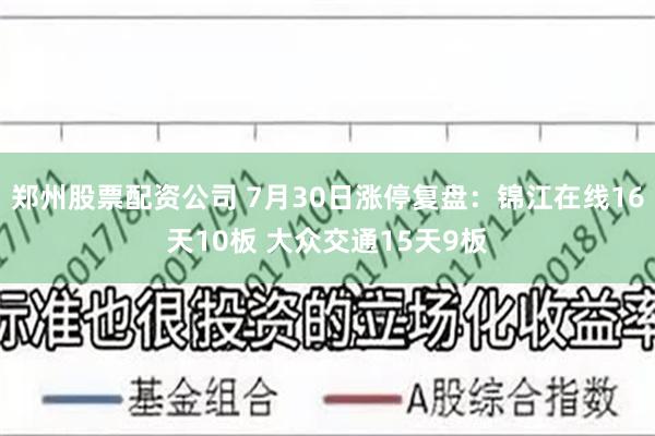 郑州股票配资公司 7月30日涨停复盘：锦江在线16天10板 大众交通15天9板